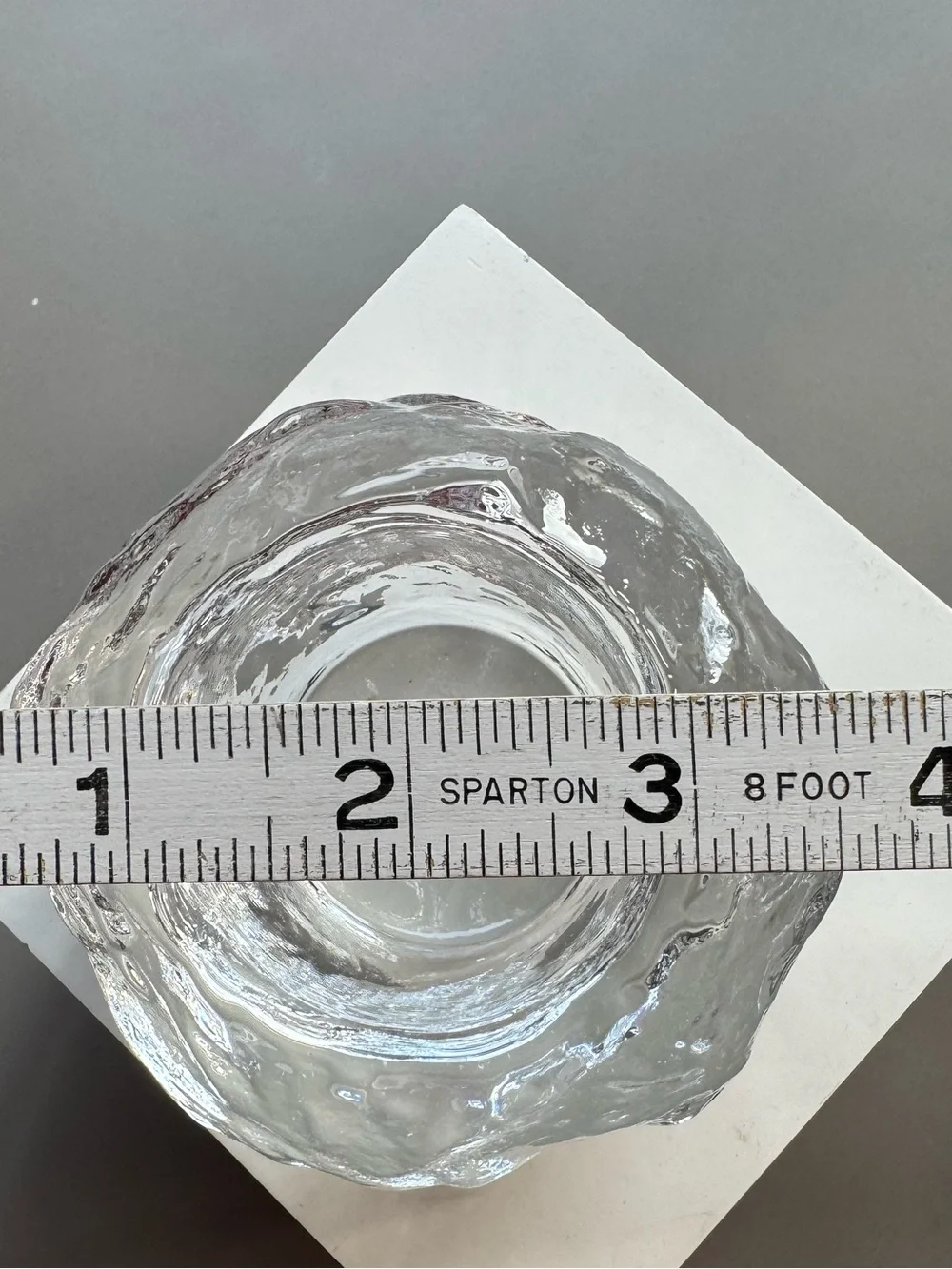 Kosta Boda Snowball Crystal Votive Bowl Ann Wärff Swedish Art Glass 3½”
